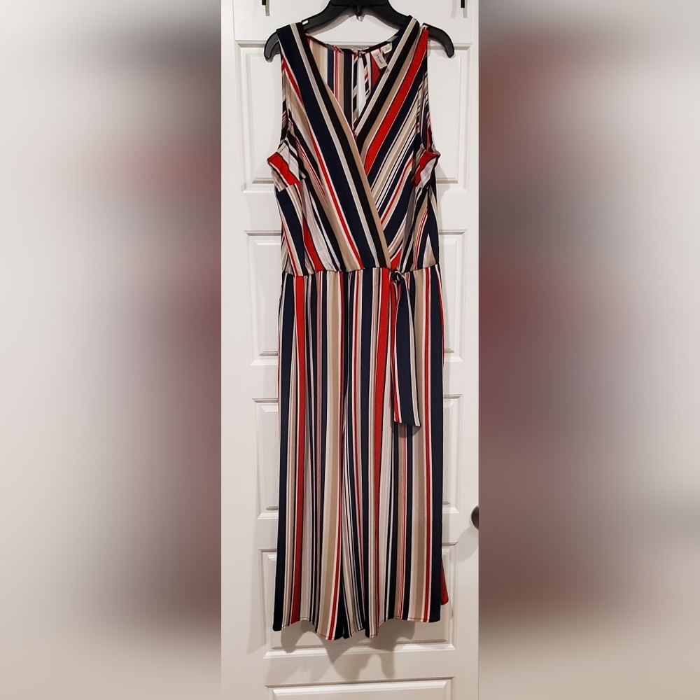 Tacera Vibrant Striped Jumpsuit